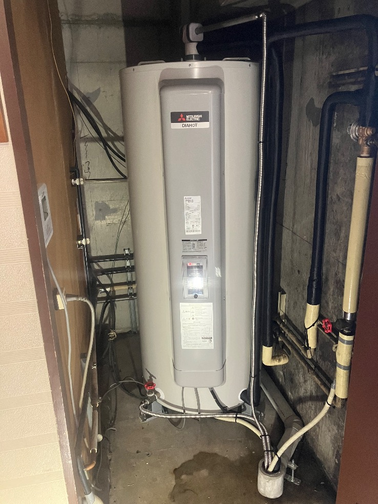 東芝電気温水器HPL-TL374Mから三菱電気温水器SRG-375GM｜電気温水器交換工事｜東京都調布市多摩川｜マンション｜ネオコーポ調布