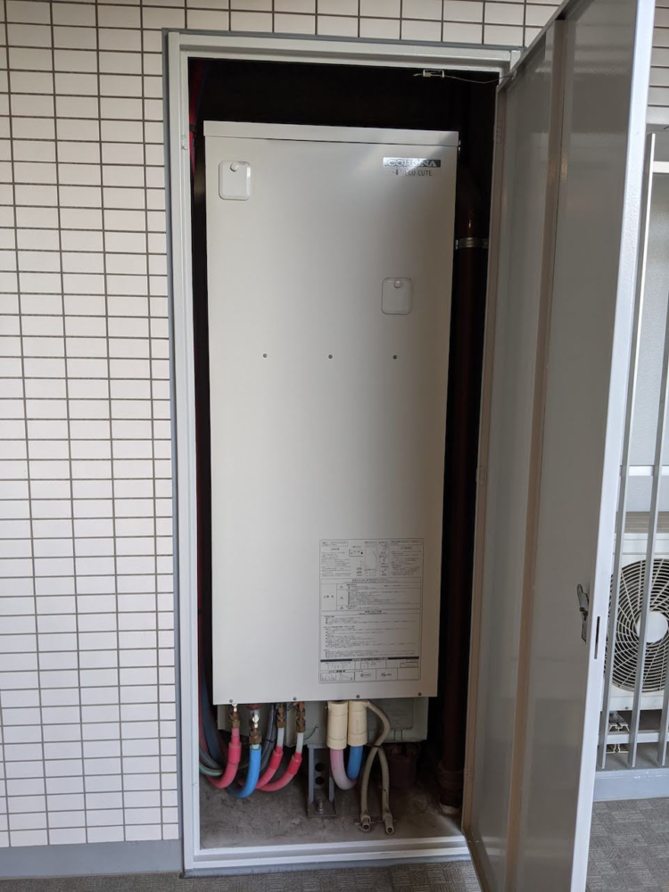 コロナエコキュートCHP-H3714AZからコロナエコキュートCHP-37AY1-42｜エコキュート交換工事｜神奈川県横浜市港北区綱島東｜マンション｜グレーシアスクエア綱島